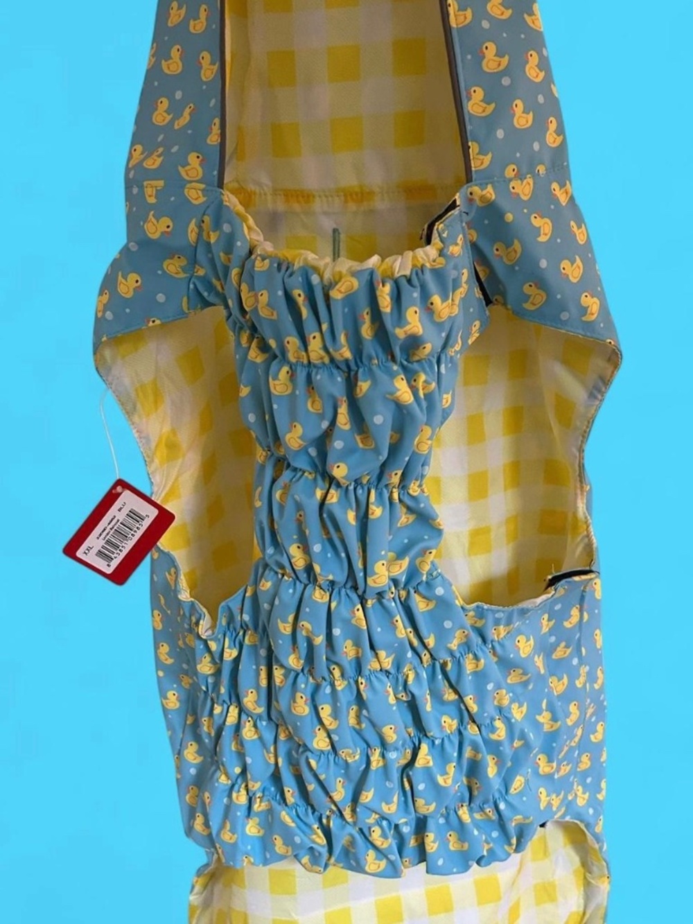 NWT The Worthy Dog Rubber Ducky Rain Jacket- ( Fits like a L)